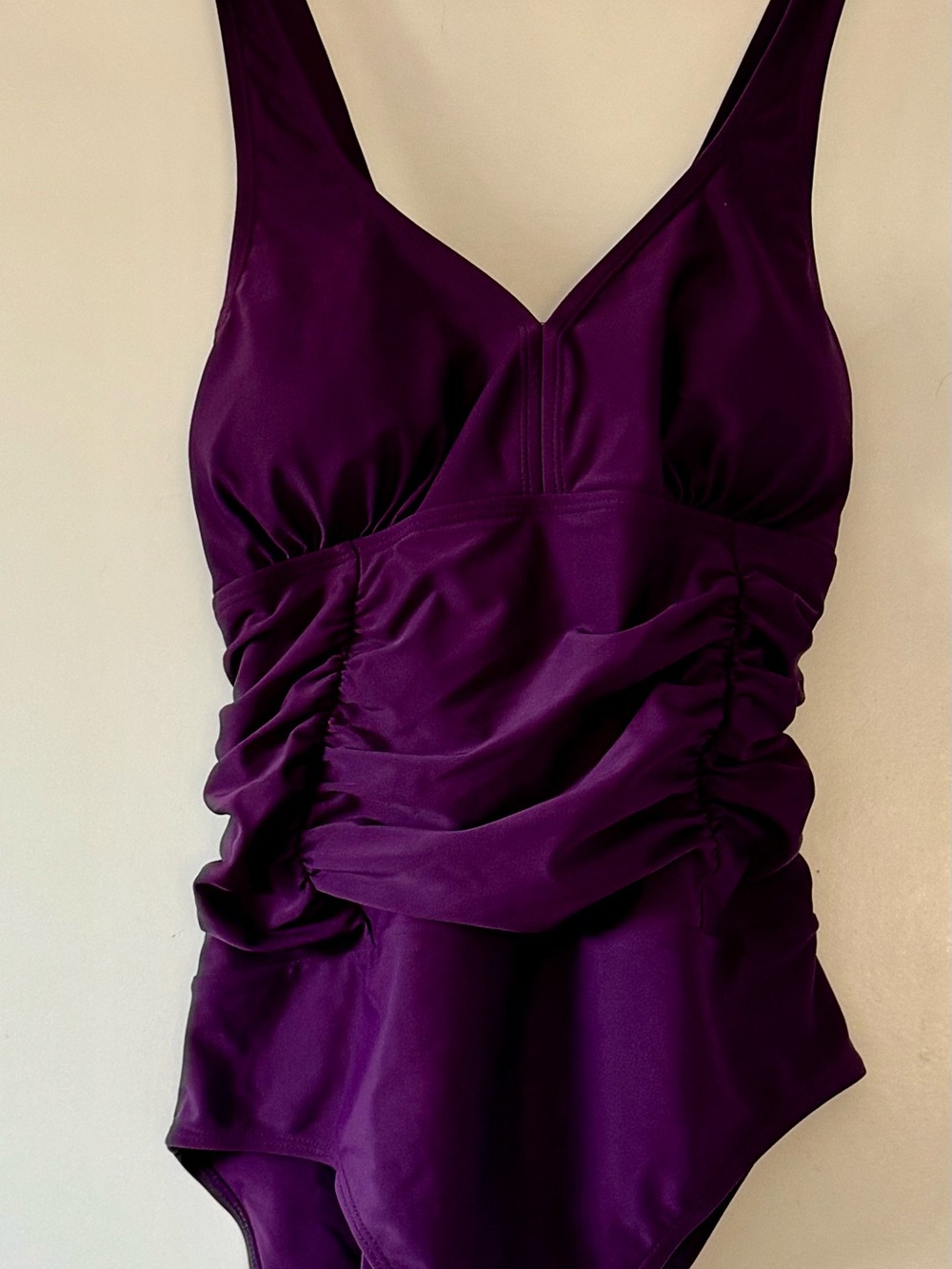 Purple Ruched One-Piece Swimsuit